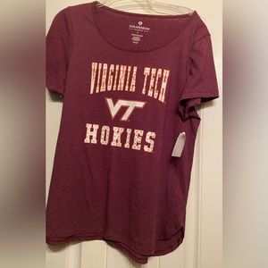 New Virginia Tech Hokies Women T-shirt/ VT Coasters & Burgundy Set of Coasters